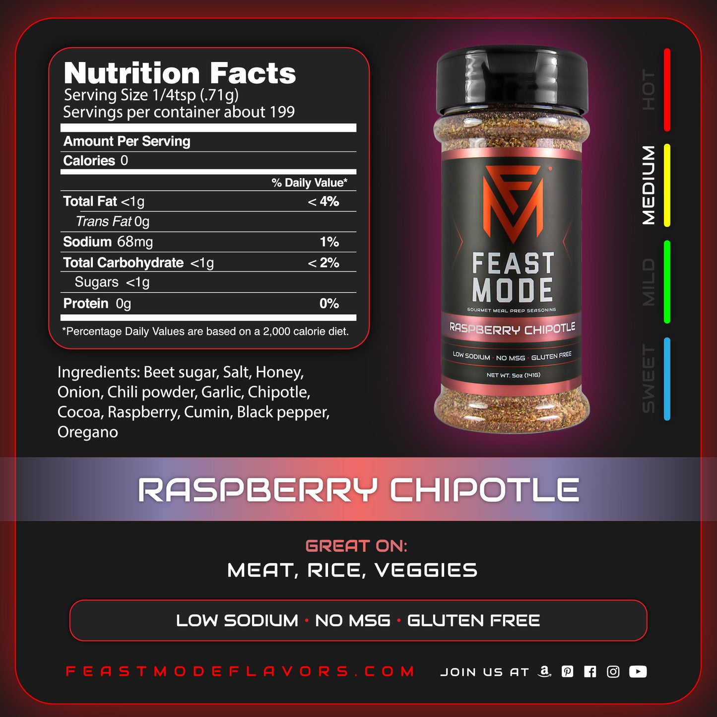 Raspberry Chipotle Bulk | FM Seasoning Blend